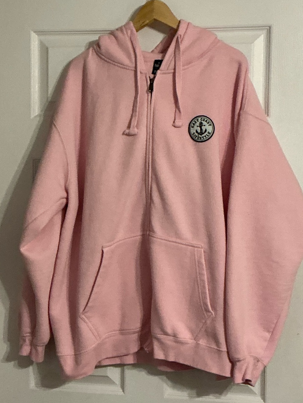 East Coast Lifestyle Pink Fleece Hooded Sweatshirt Zip-Up Thick Cozy 2XL / 2X